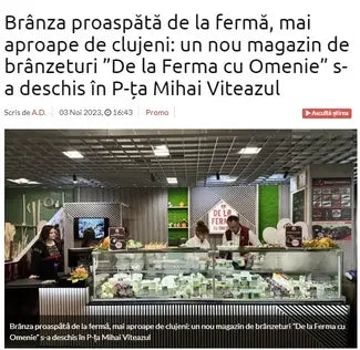 Brânza proaspătă de la fermă, mai aproape de clujeni - Ziua de Cluj