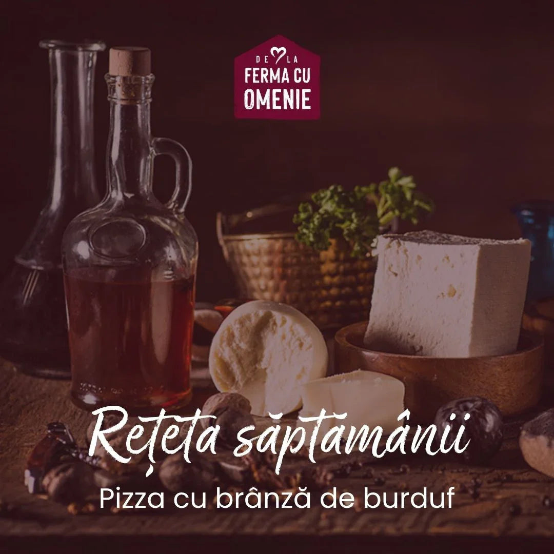 Pizza cu brânză de burduf, cârnați și dulceață de ardei