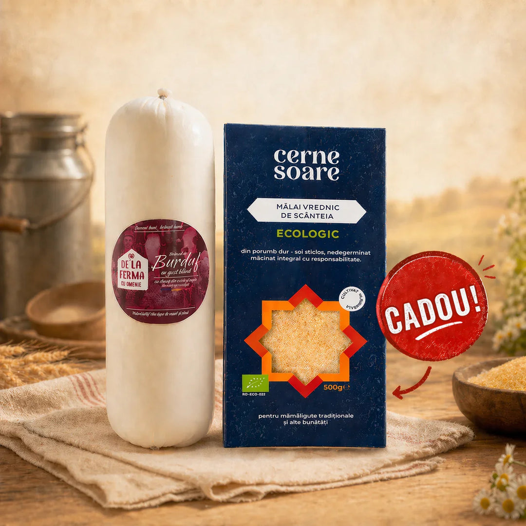 Brânză de burduf 2kg + Mălai cadou