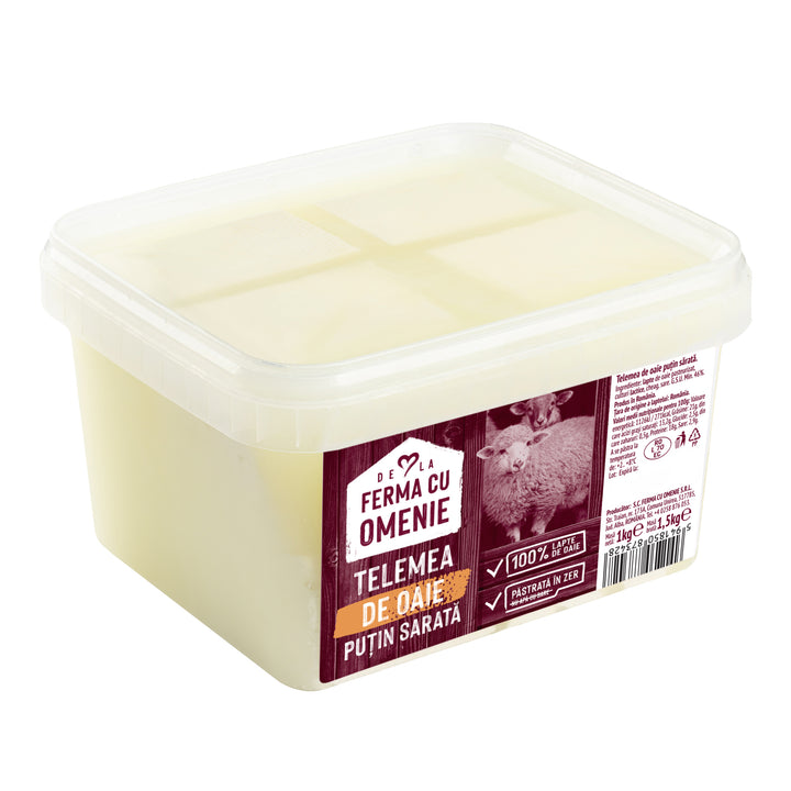 Telemea de oaie puțin sărată, 1kg