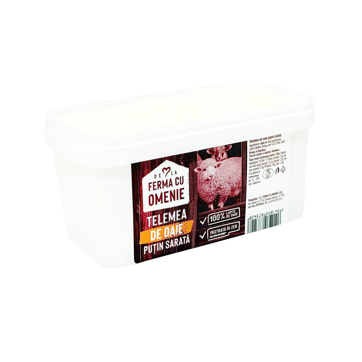 Telemea de oaie puțin sărată, Ferma cu Omenie, 800g
