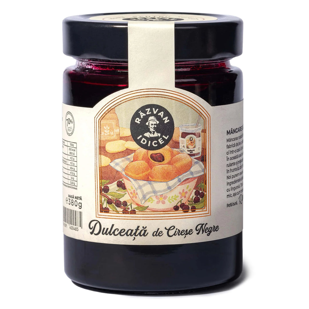 Dulceață de cireșe negre, 380 gr, Razvan Idicel