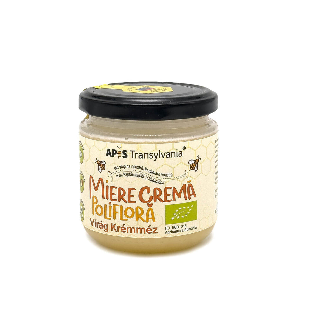 Miere cremă polifloră BIO, 250gr, Apis Transylvania