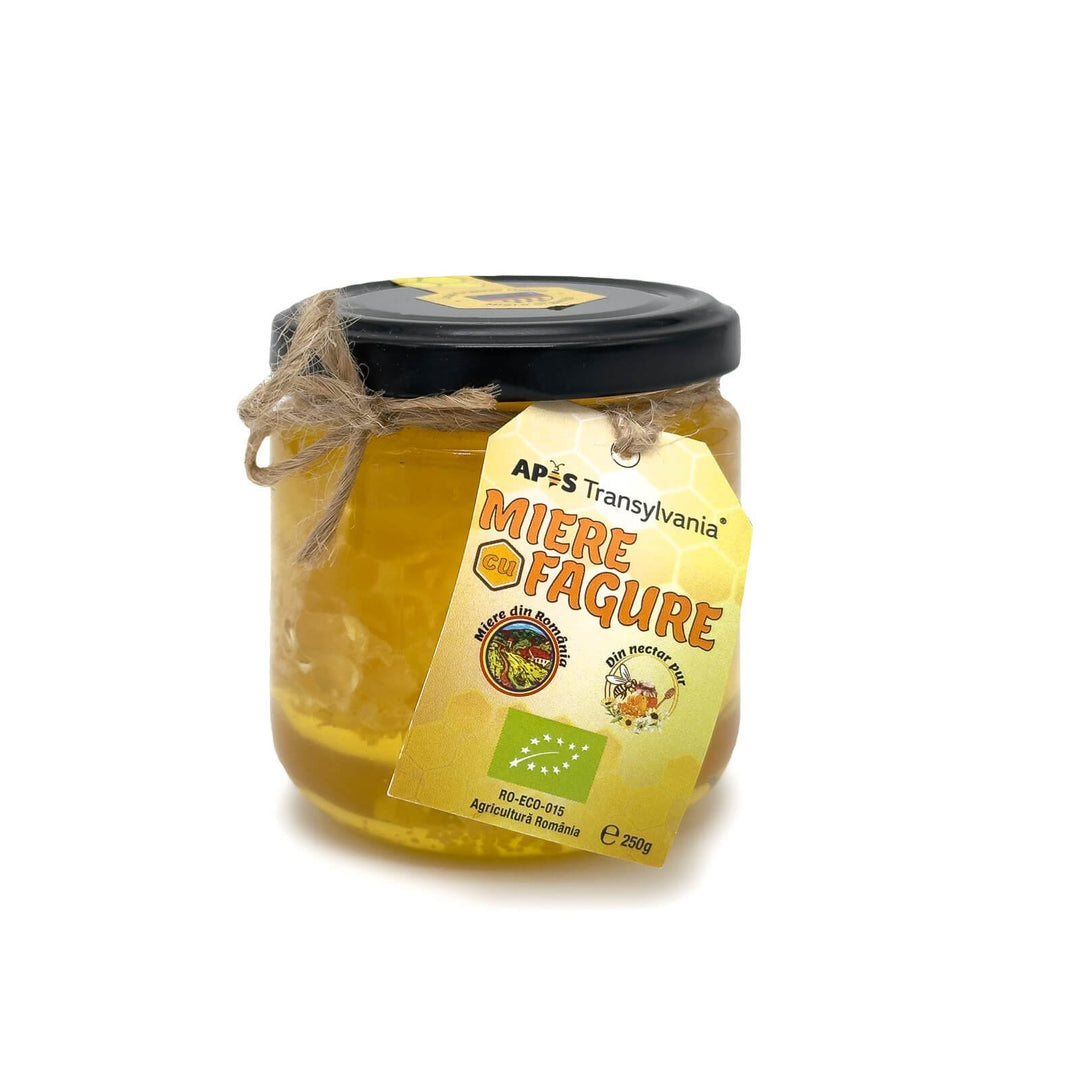 Miere cu fagure BIO, 250gr, Apis Transylvania