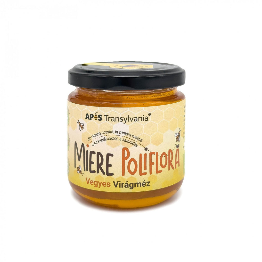 Miere polifloră Bio, 250 gr, Apis Transilvania