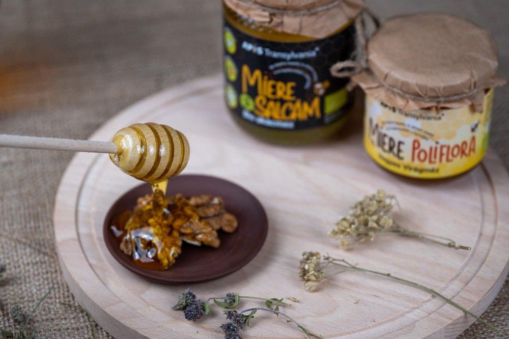 Miere polifloră Bio, 250 gr, Apis Transilvania