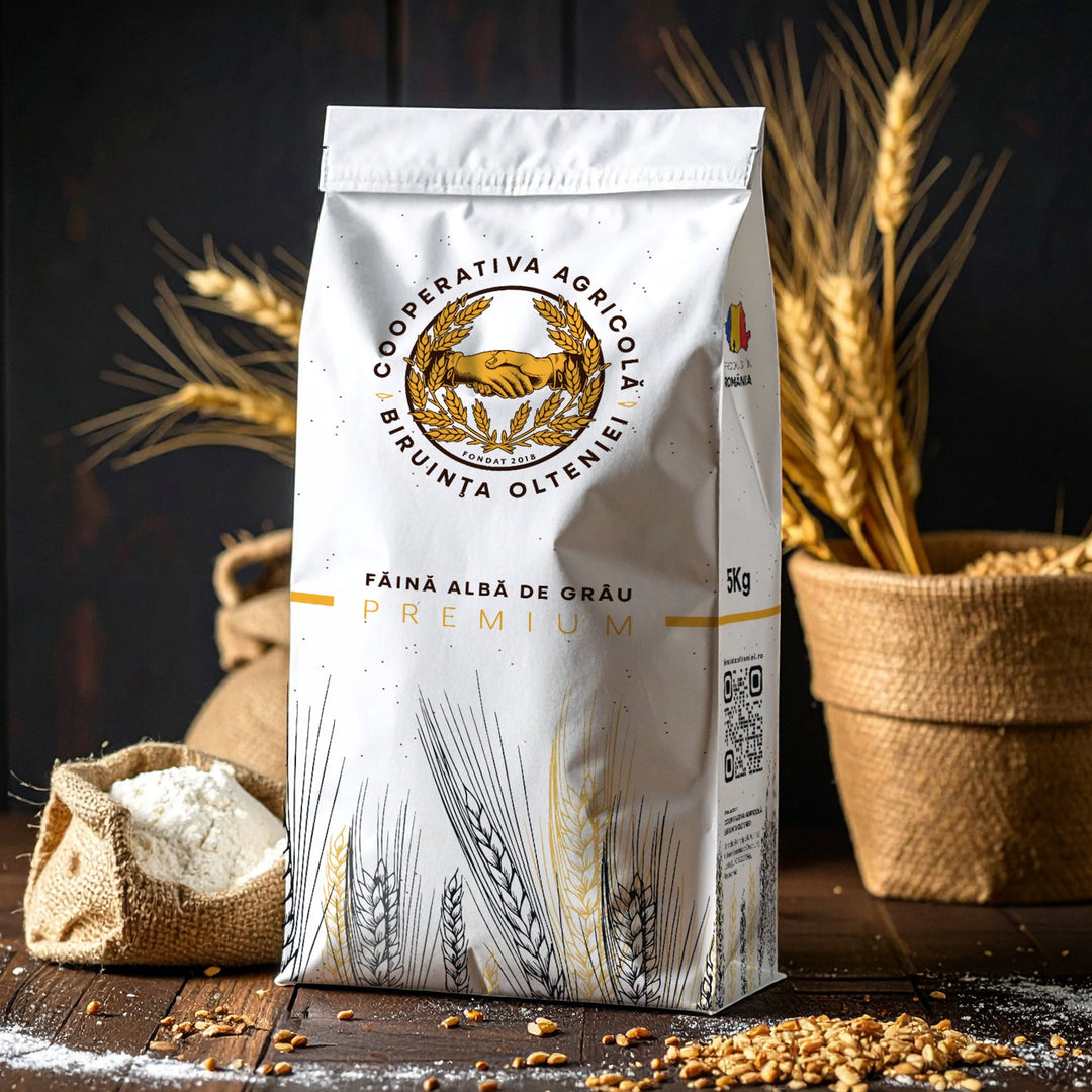 Făină albă de grâu PREMIUM, 5kg, Biruința Olteniei