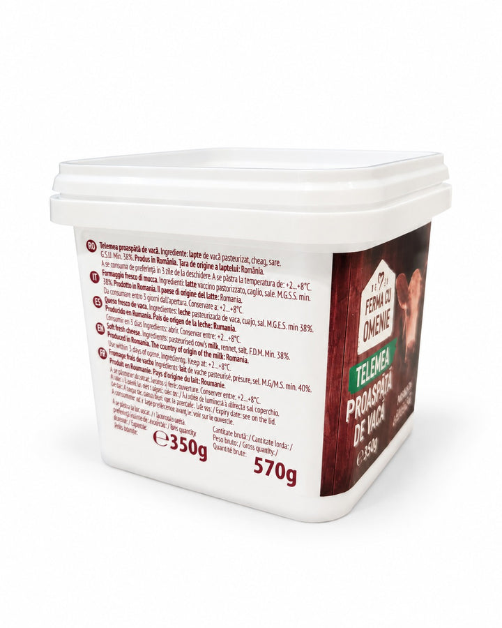 Telemea proaspata de vacă, Ferma cu Omenie, 350g