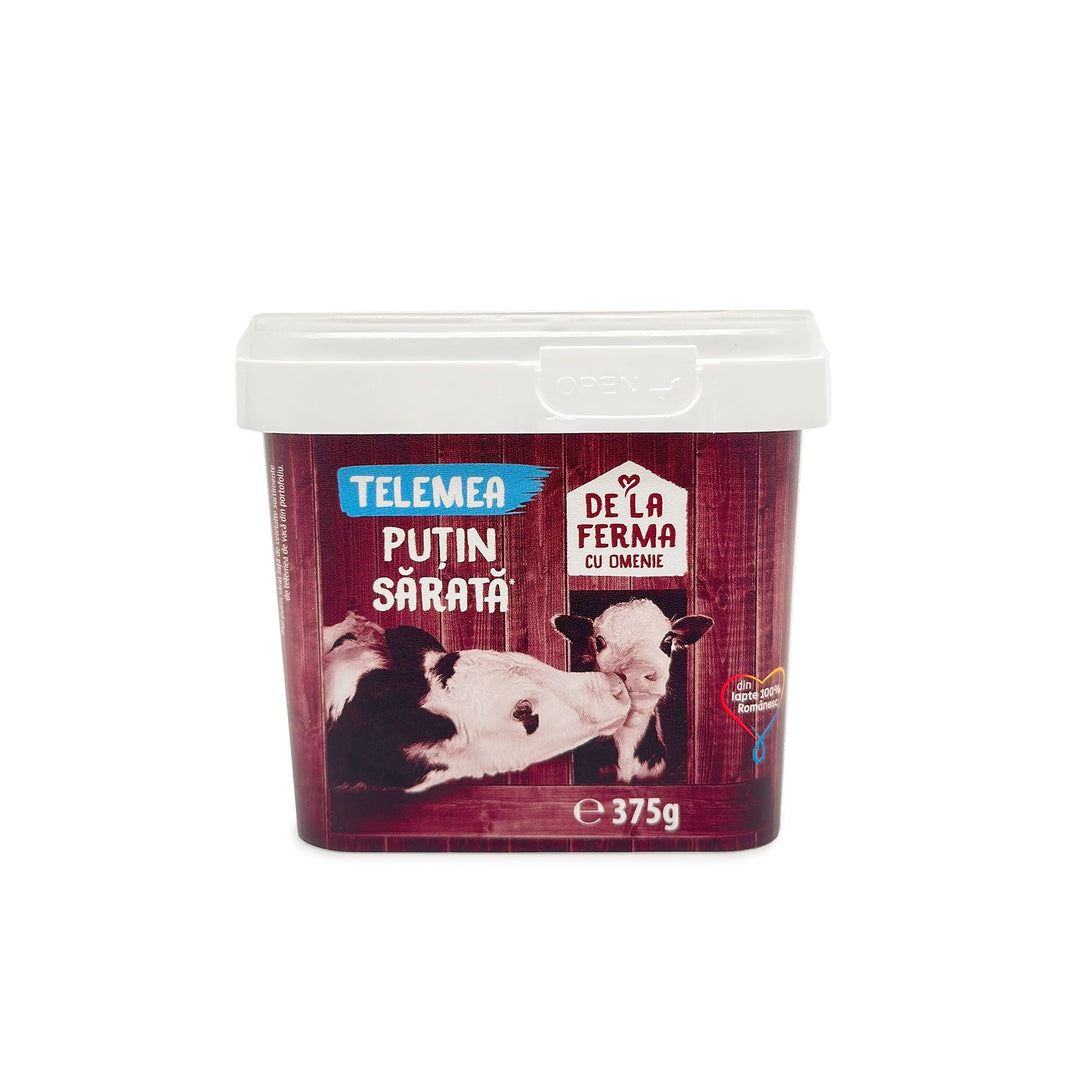 Telemea de vacă puțin sărată, 375 gr