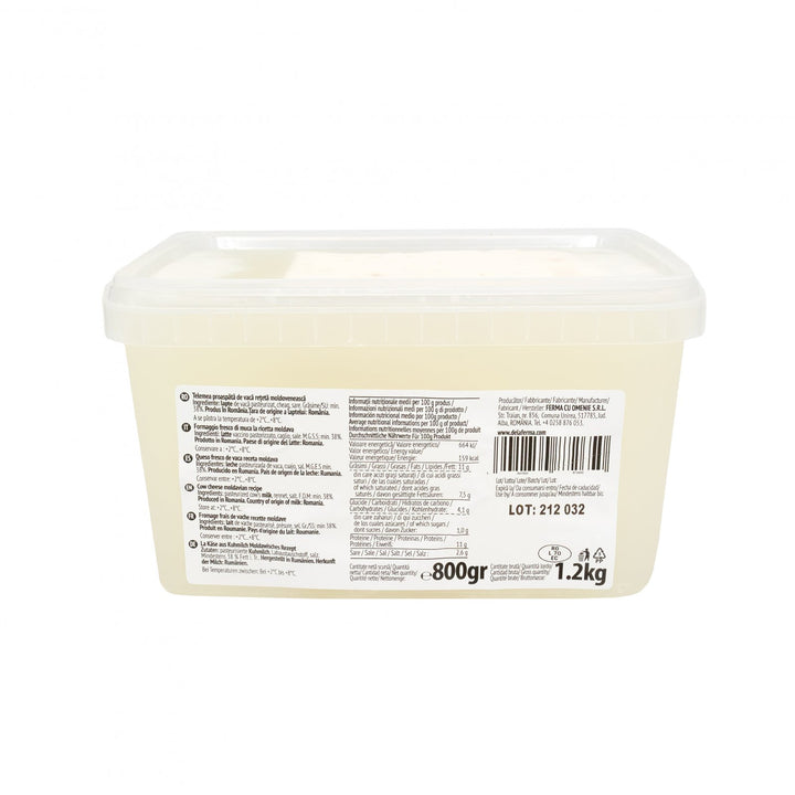 Telemea proaspata de vacă, rețetă moldoveneasca, 800 gr