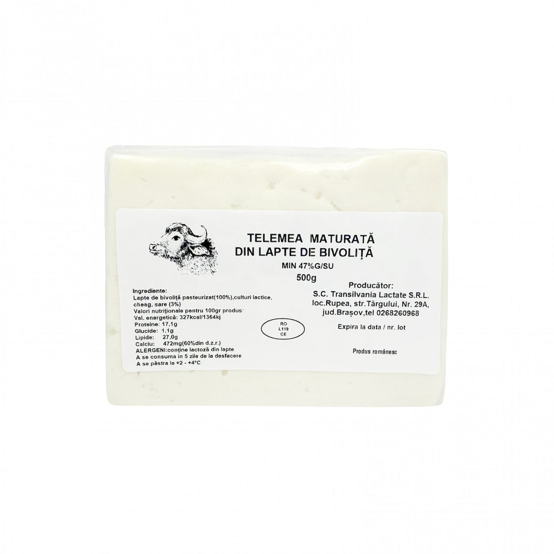 Telemea maturată din lapte de bivoliță, 500g